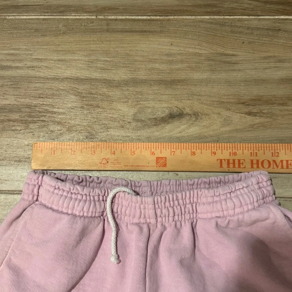 Local Authority Los Angeles Pink Sweat Shorts LA Logo Raw Hem Small